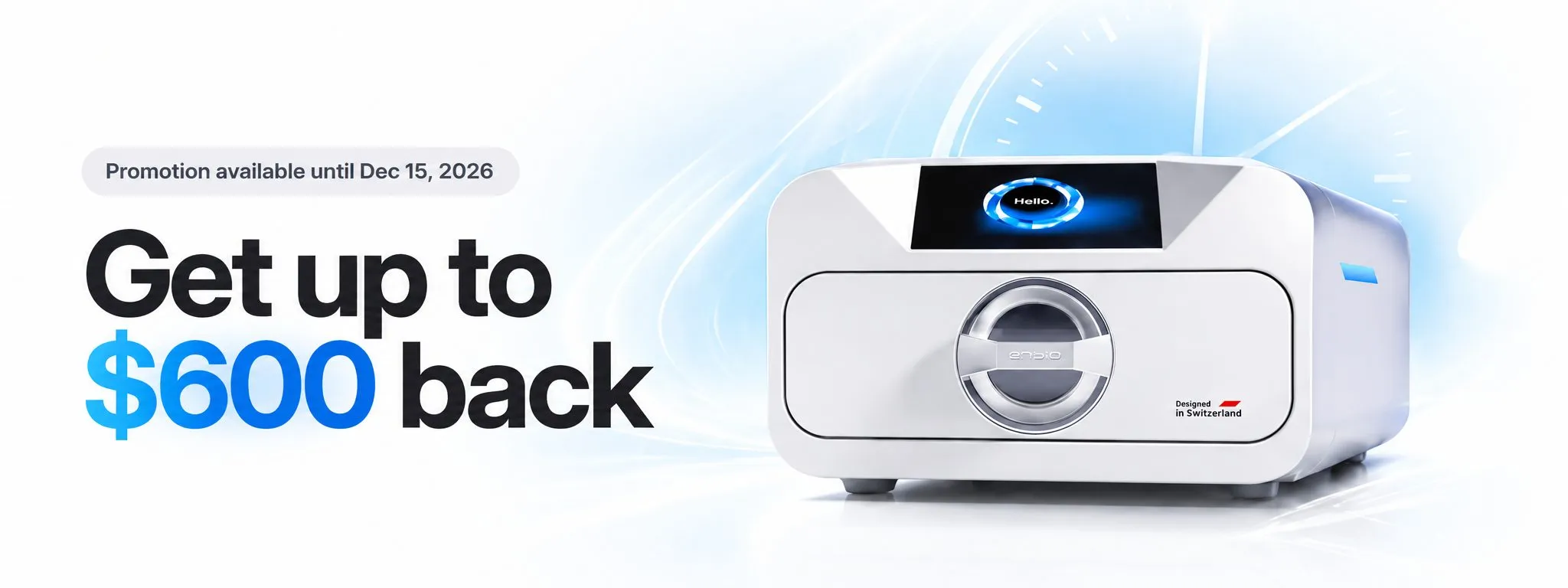 Get up to $600 back on ENBIO sterilizers — launch promotion available until December 15, 2026